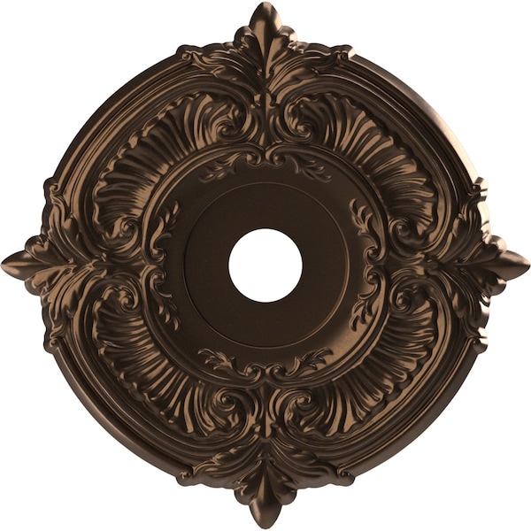 Ekena Millwork Attica PVC Ceiling Medallion (Canopies up to 7 3/4"), 22"OD x 3 1/2"ID x 1"P, Metallic Antique Brass CMP22ATCAB - main